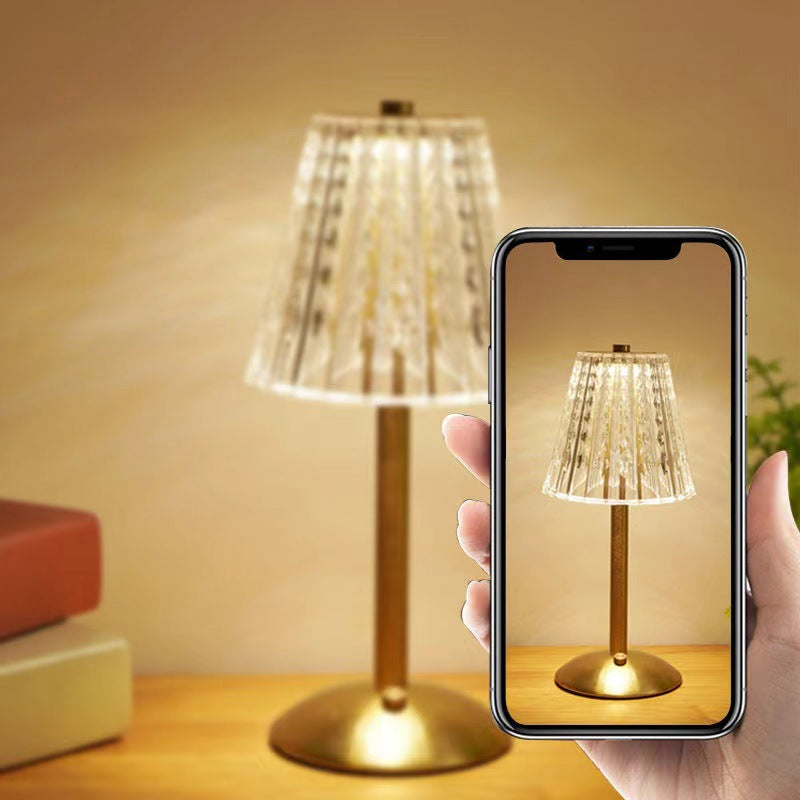Metal Acrylic Cone Shape Table Lamp