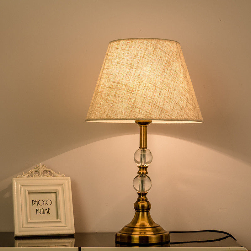Drum Shape Crystal Ball Table Lamp