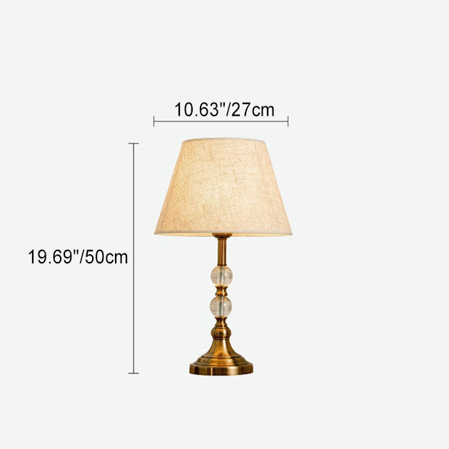 Drum Shape Crystal Ball Table Lamp