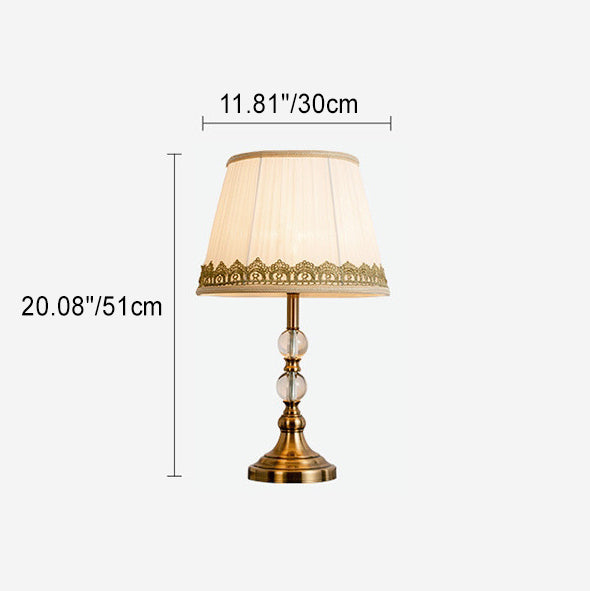 Drum Shape Crystal Ball Table Lamp