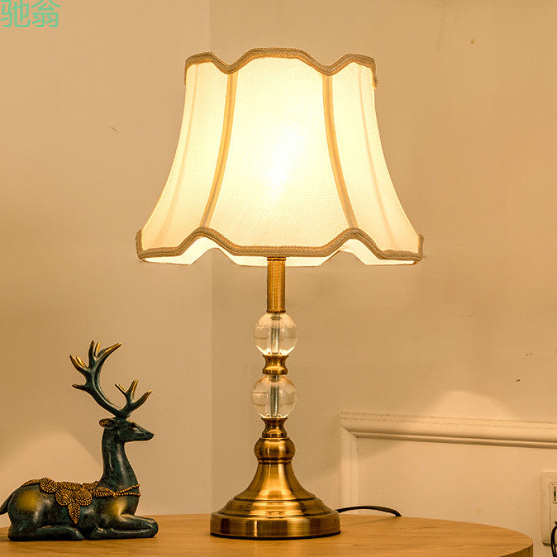 Drum Shape Crystal Ball Table Lamp