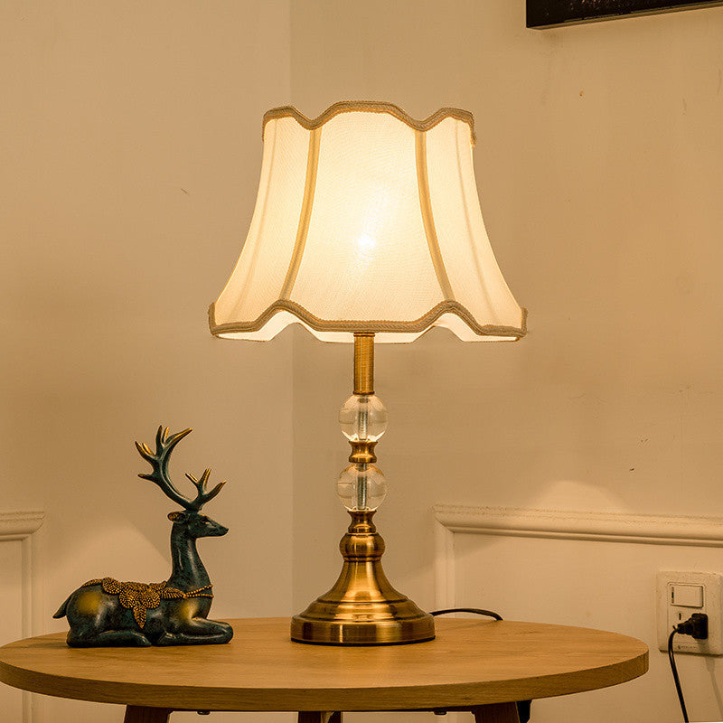 Drum Shape Crystal Ball Table Lamp