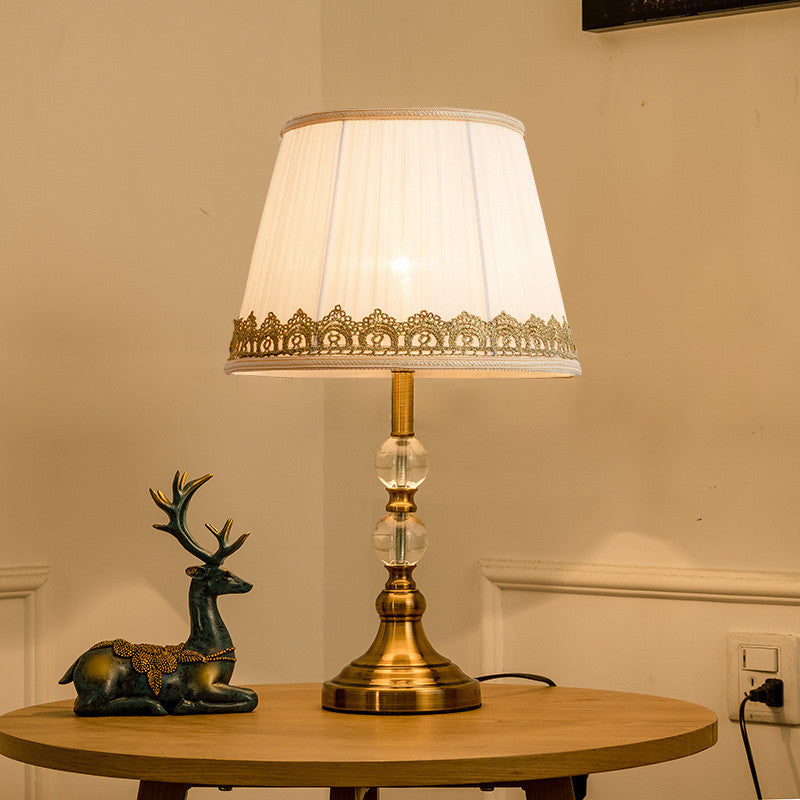 Drum Shape Crystal Ball Table Lamp