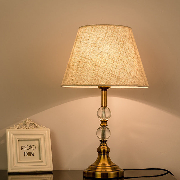 Drum Shape Crystal Ball Table Lamp