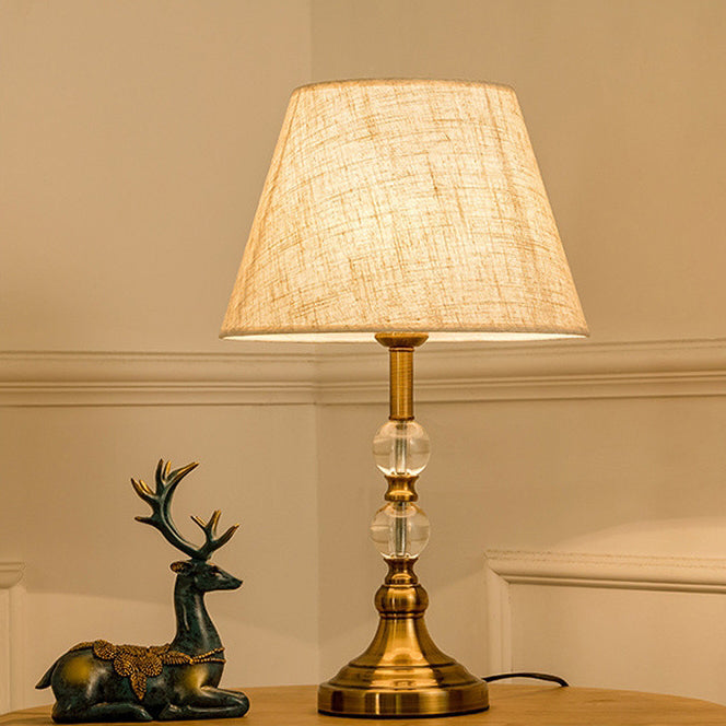 Drum Shape Crystal Ball Table Lamp