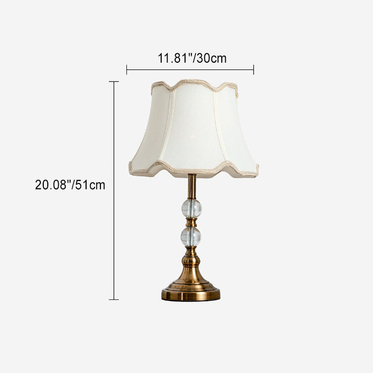 Drum Shape Crystal Ball Table Lamp