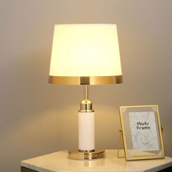 Drum Shape Cylinder Hardware Table Lamp