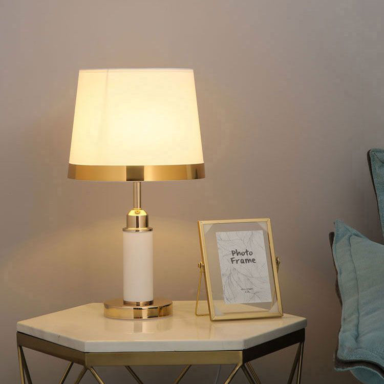 Drum Shape Cylinder Hardware Table Lamp