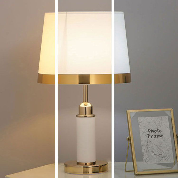 Drum Shape Cylinder Hardware Table Lamp