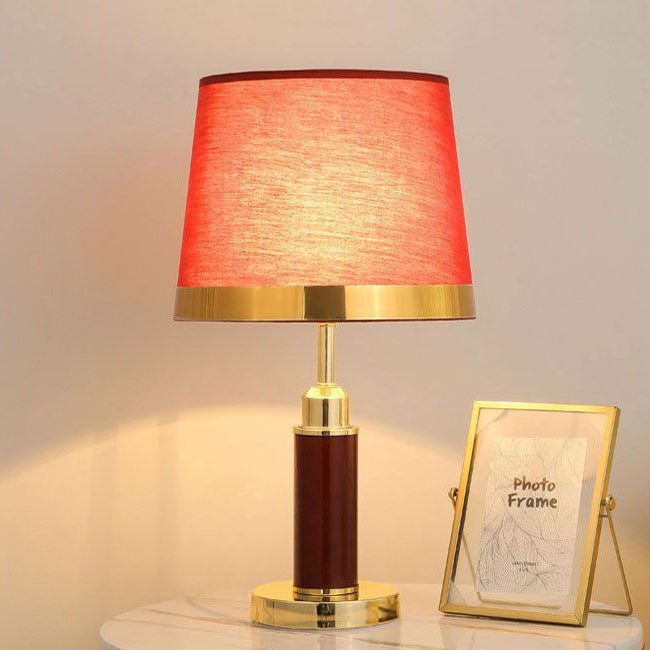 Drum Shape Cylinder Hardware Table Lamp
