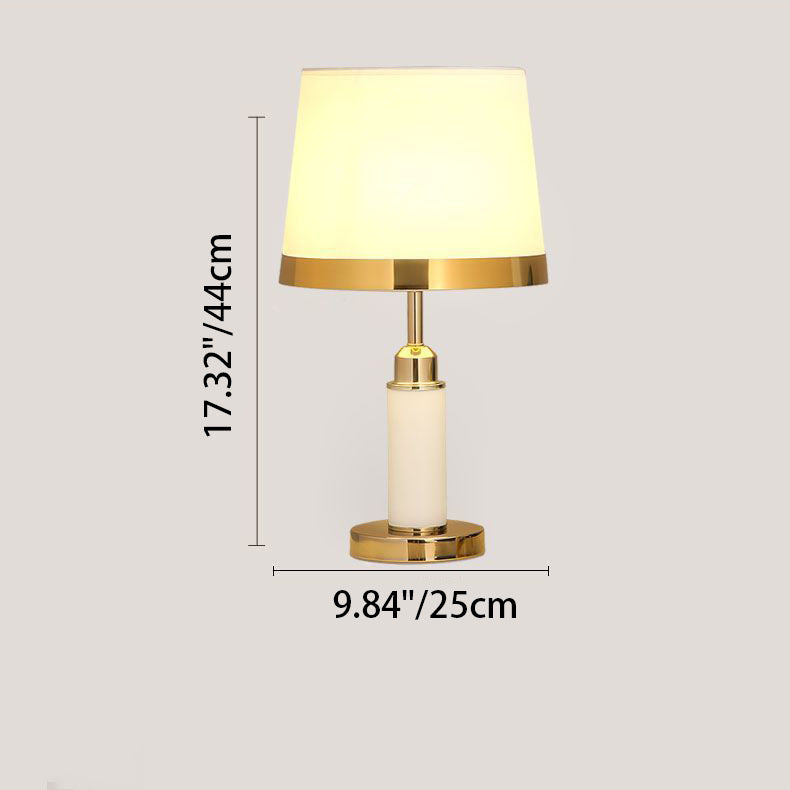 Drum Shape Cylinder Hardware Table Lamp