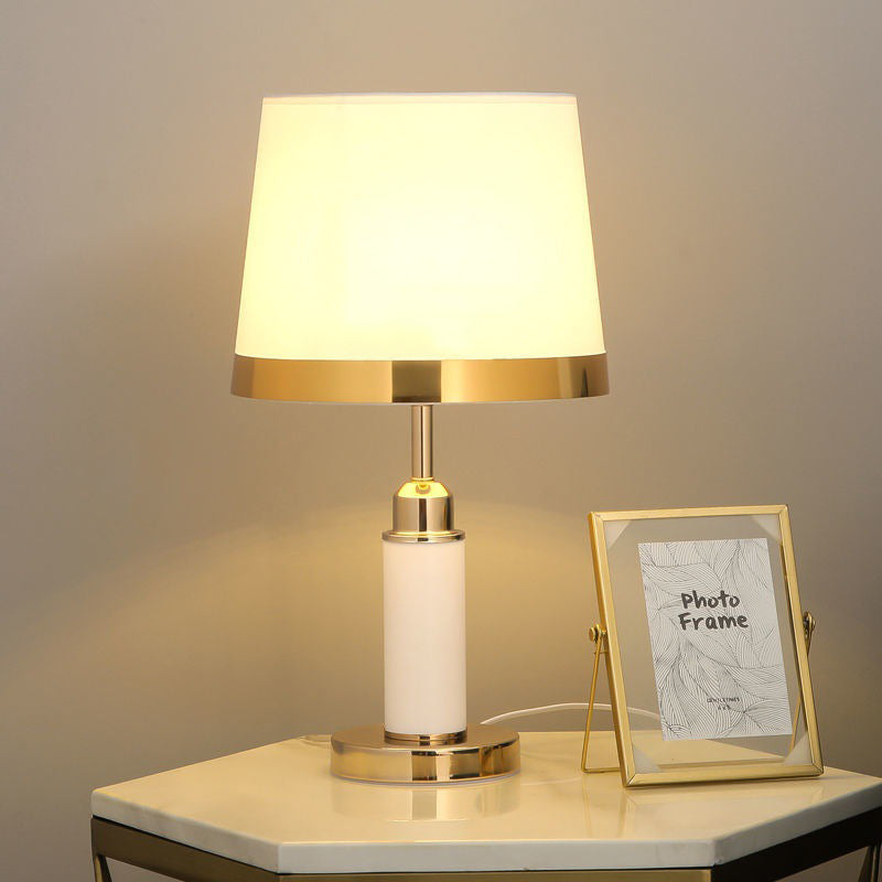 Drum Shape Cylinder Hardware Table Lamp