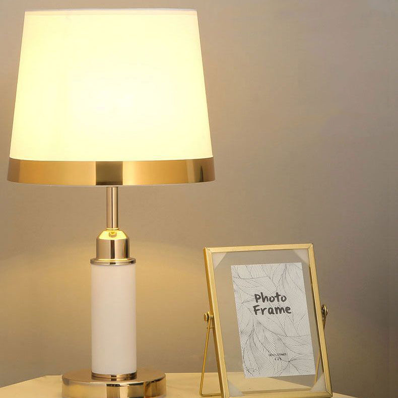 Drum Shape Cylinder Hardware Table Lamp