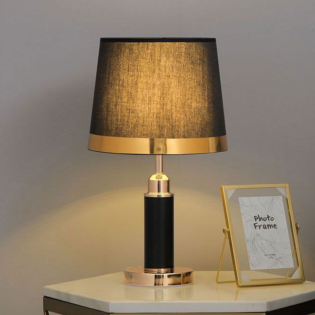Drum Shape Cylinder Hardware Table Lamp