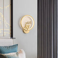 Round Plum Blossom Orchid Wall Lamp