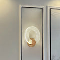 Circular Bubble Crystal Iron Wall Lamp