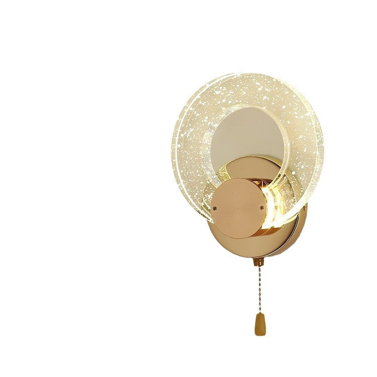 Circular Bubble Crystal Iron Wall Lamp