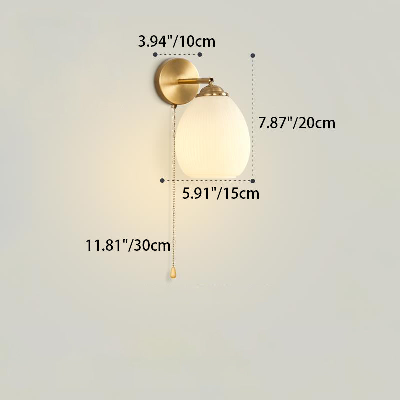 Pull Switch Rotatable Dome Wall Lamp