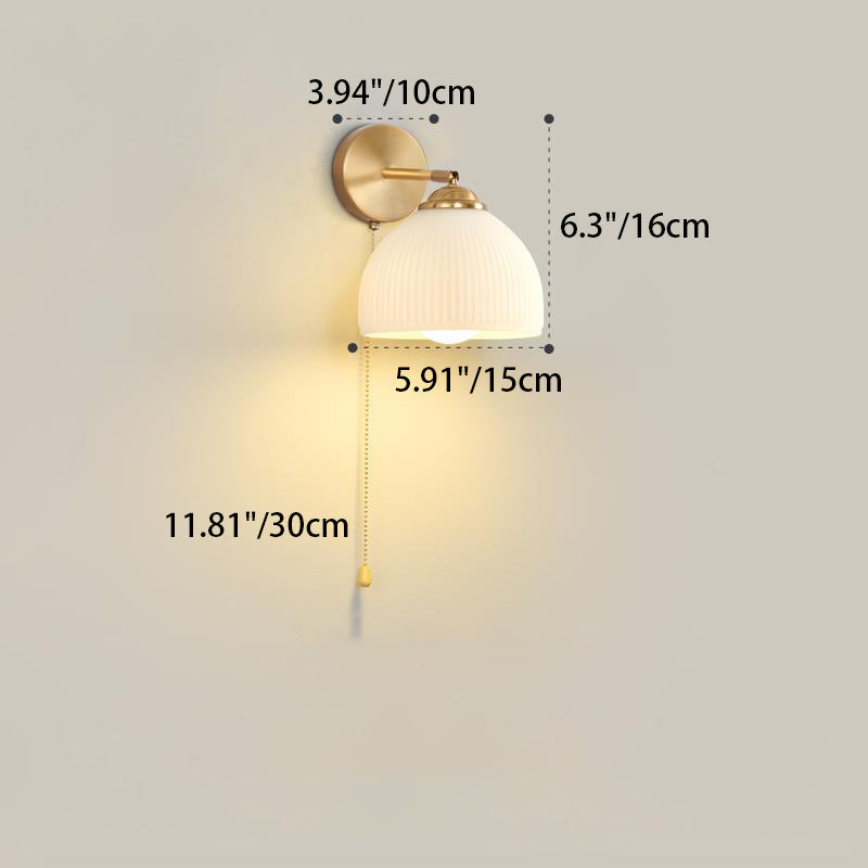 Pull Switch Rotatable Dome Wall Lamp