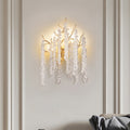 Tree Branches Tassel Crystal 3-Light Wall Lamp