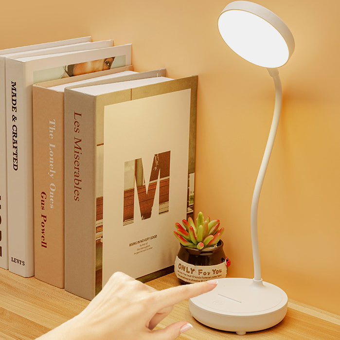 Portable Round Plastic Study Table Lamp