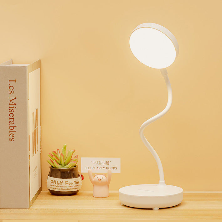 Portable Round Plastic Study Table Lamp