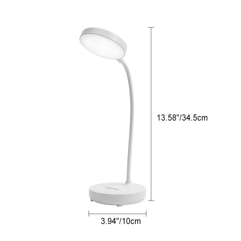 Portable Round Plastic Study Table Lamp