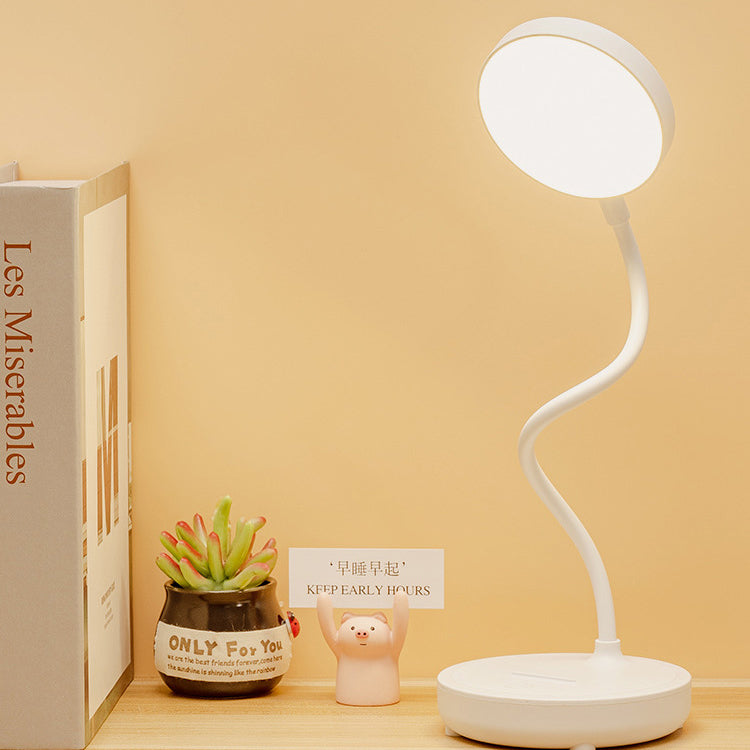 Portable Round Plastic Study Table Lamp