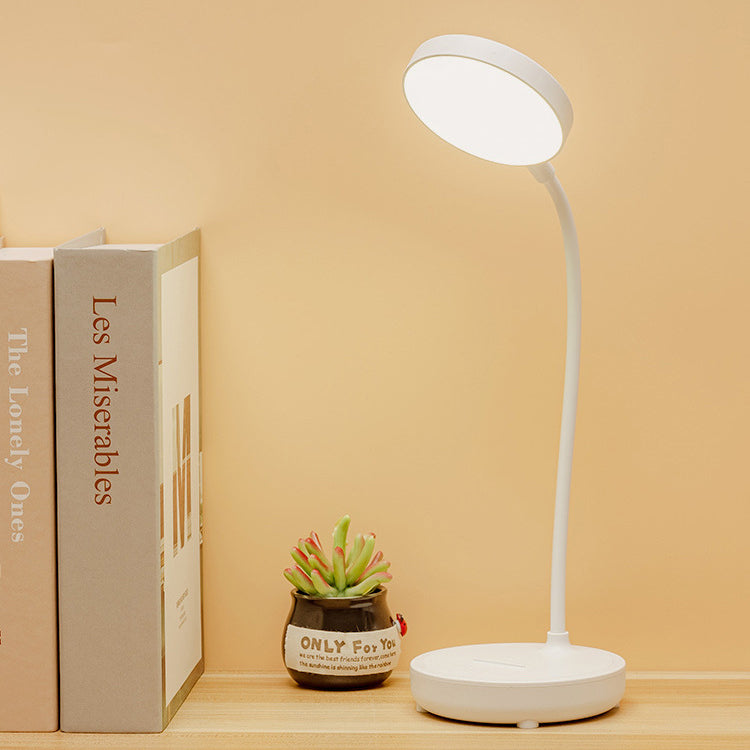 Portable Round Plastic Study Table Lamp