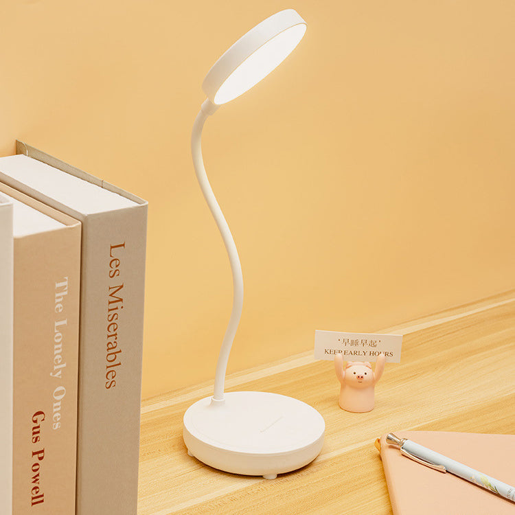 Portable Round Plastic Study Table Lamp