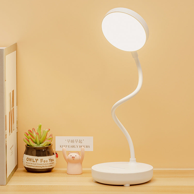 Portable Round Plastic Study Table Lamp
