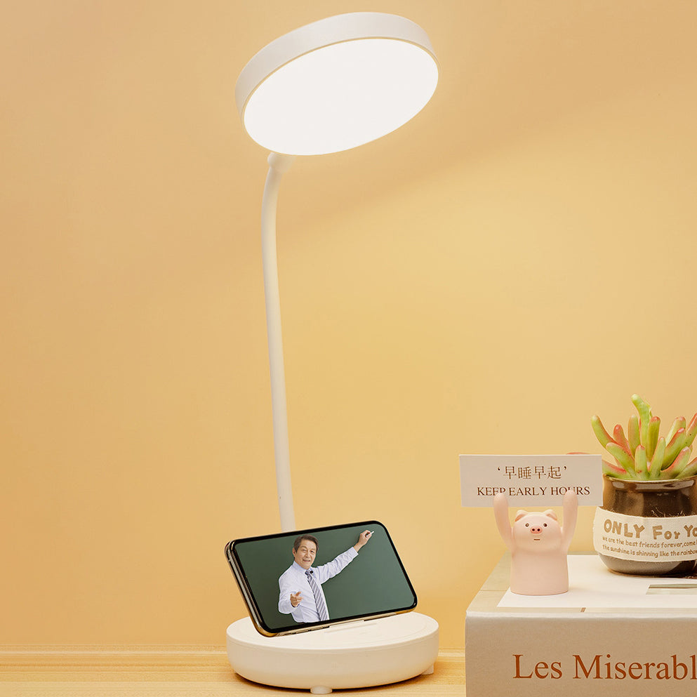 Portable Round Plastic Study Table Lamp