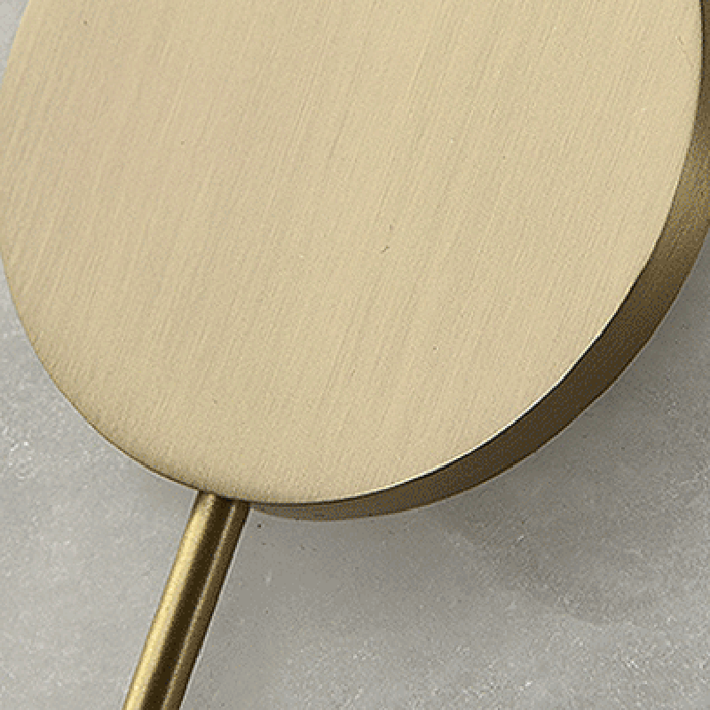 Round Oval Marble Brass Wall Lamp