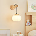 Cotton Dome Ribbed Glass Wall Lamp