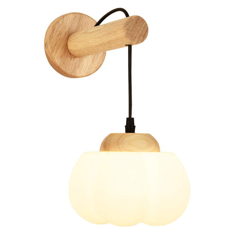 Cotton Dome Ribbed Glass Wall Lamp