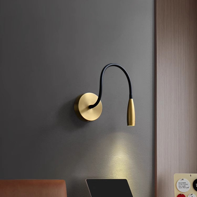 Iron Aluminum Flexible Gooseneck Wall Lamp