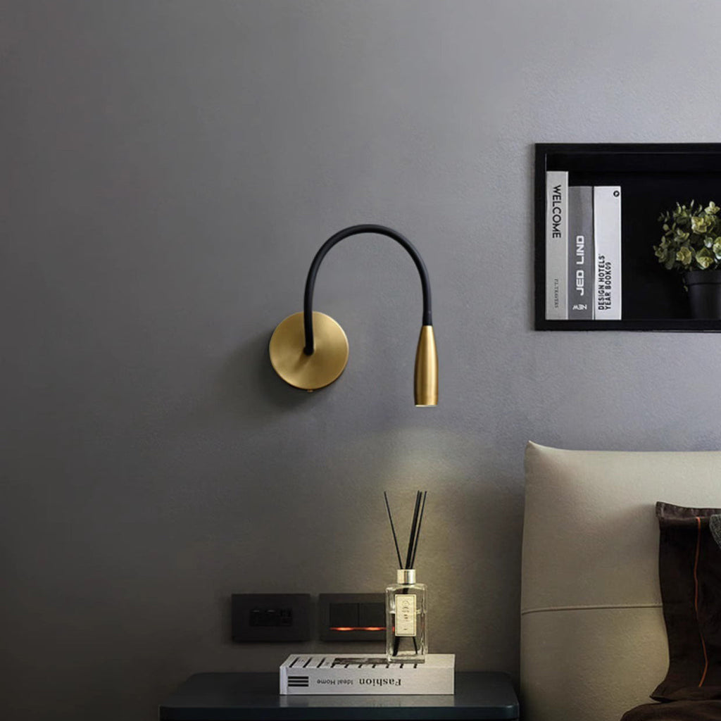 Iron Aluminum Flexible Gooseneck Wall Lamp
