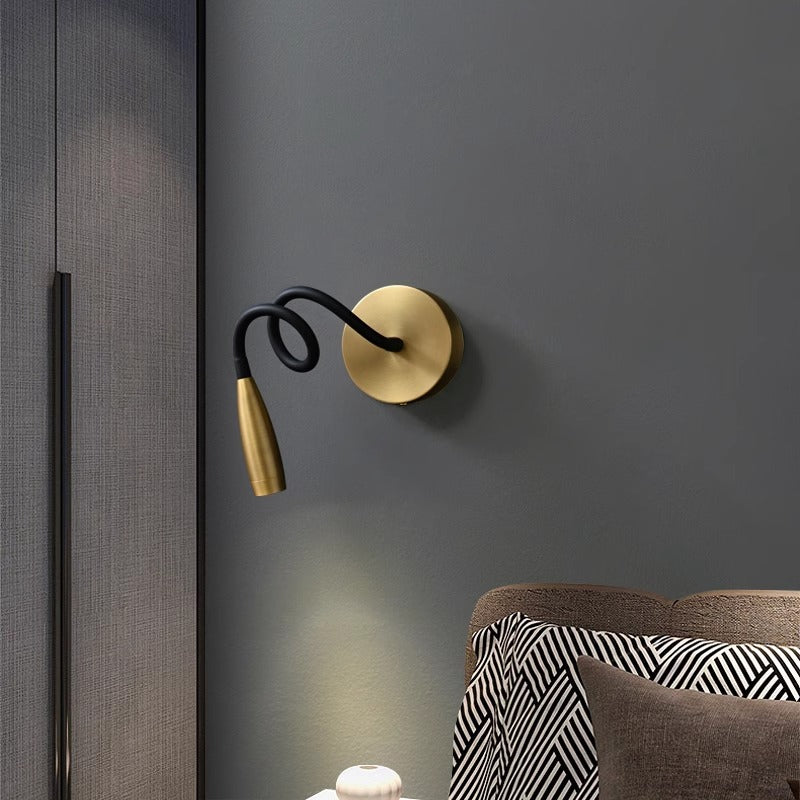 Iron Aluminum Flexible Gooseneck Wall Lamp