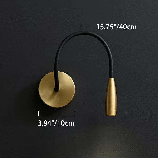 Iron Aluminum Flexible Gooseneck Wall Lamp