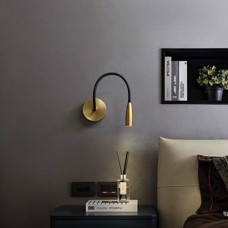 Iron Aluminum Flexible Gooseneck Wall Lamp