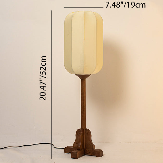 Cylinder Iron Fabric Bedroom Table Lamp