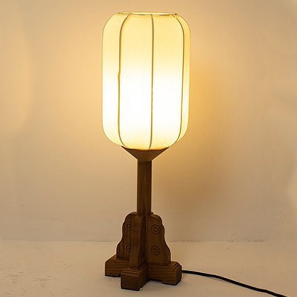 Cylinder Iron Fabric Bedroom Table Lamp