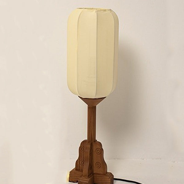 Cylinder Iron Fabric Bedroom Table Lamp
