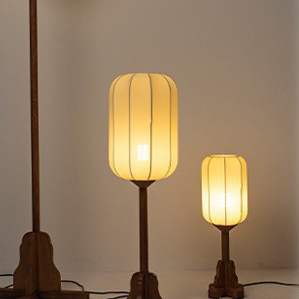 Cylinder Iron Fabric Bedroom Table Lamp