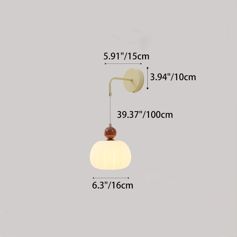 Small Orb Round Pumpkin Wall Lamp