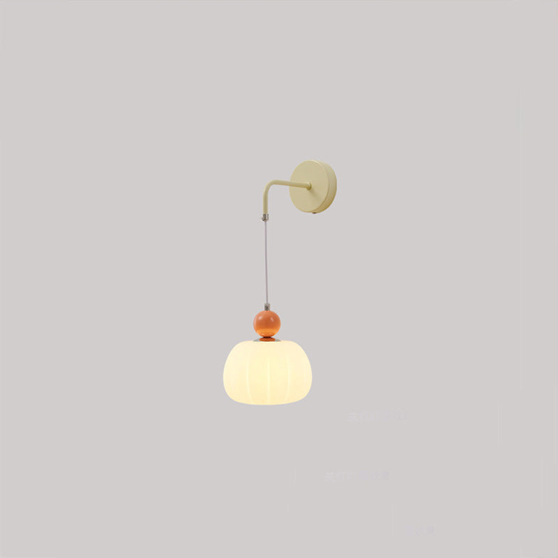 Small Orb Round Pumpkin Wall Lamp