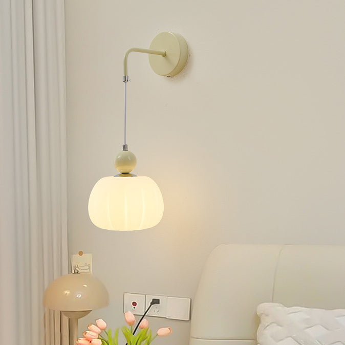 Small Orb Round Pumpkin Wall Lamp
