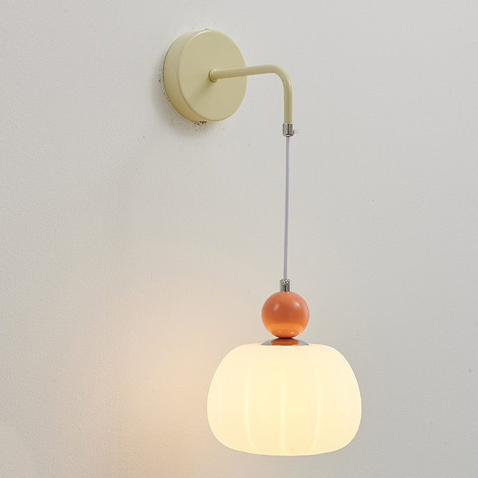 Small Orb Round Pumpkin Wall Lamp