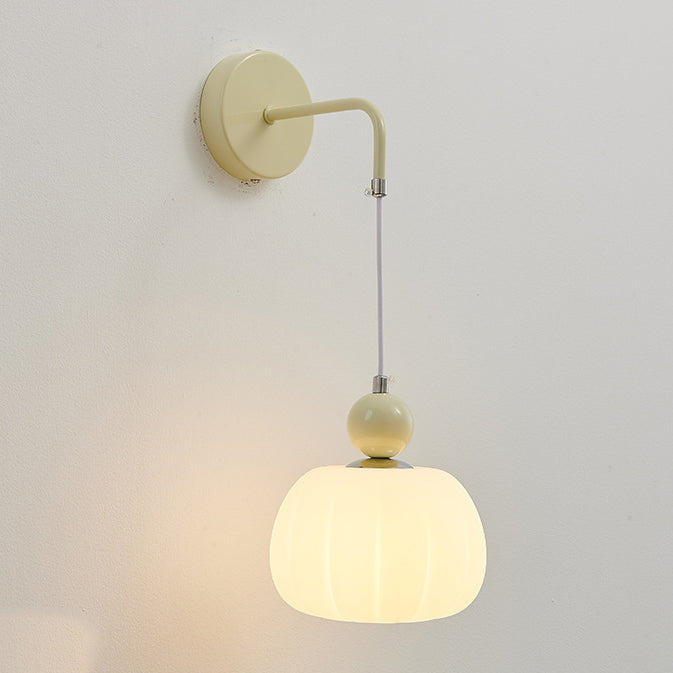 Small Orb Round Pumpkin Wall Lamp