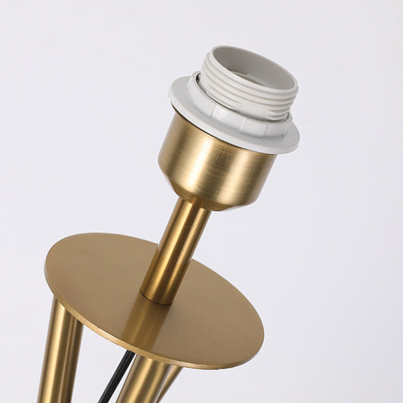 Tripod Drum Shape Fabric Floor Lamp